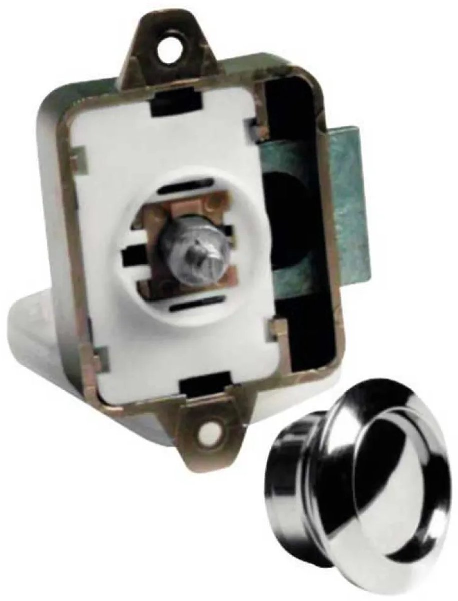 Plastimo D-drukknopslot Zilver 28 mm