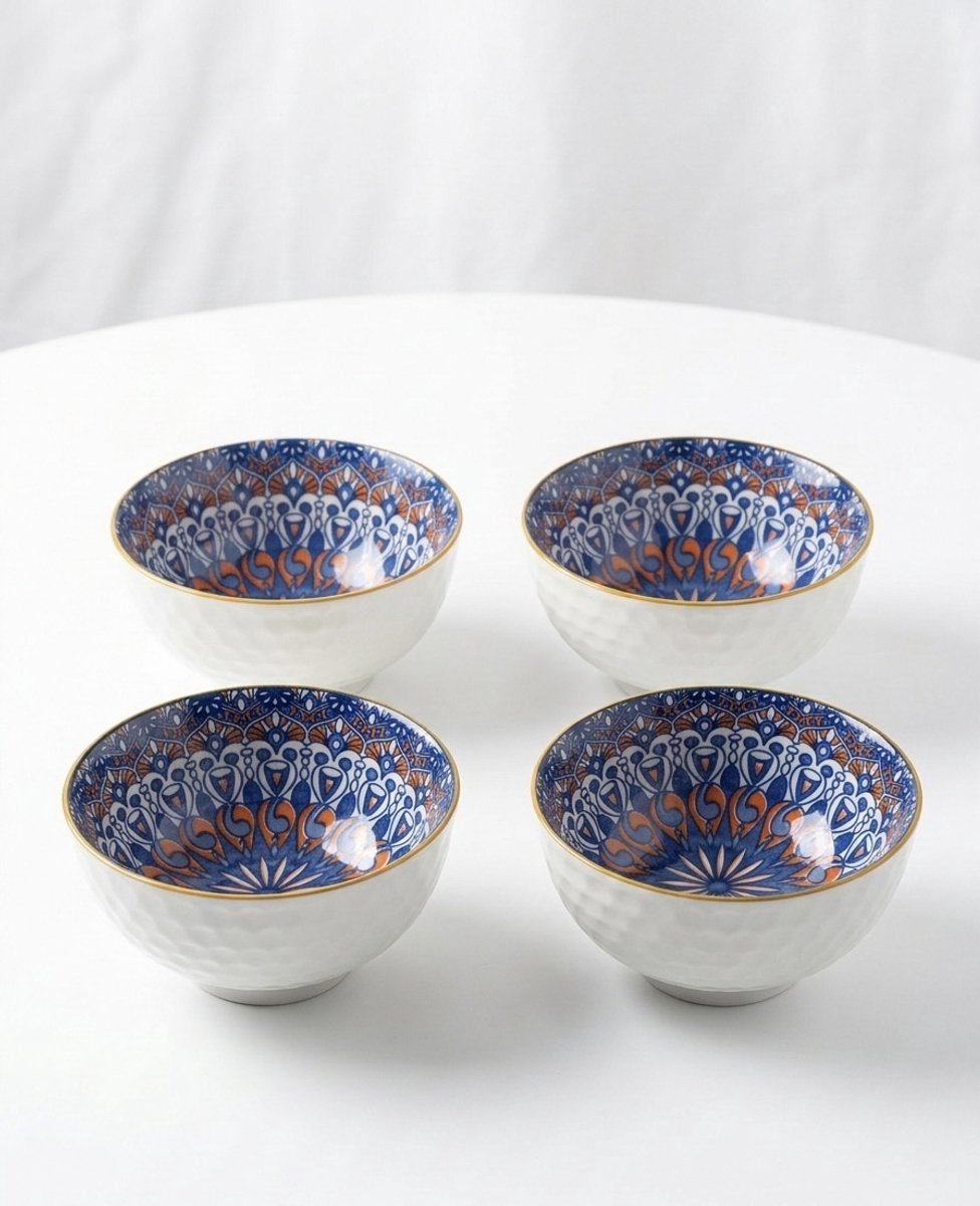 4 delig kommen set - anatolian model - anatolian blue edition