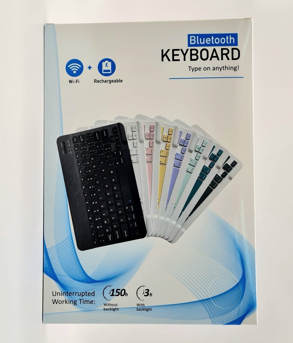 Draadloos Toetsenbord - Wireless Keyboard - Bluetooth - Wit