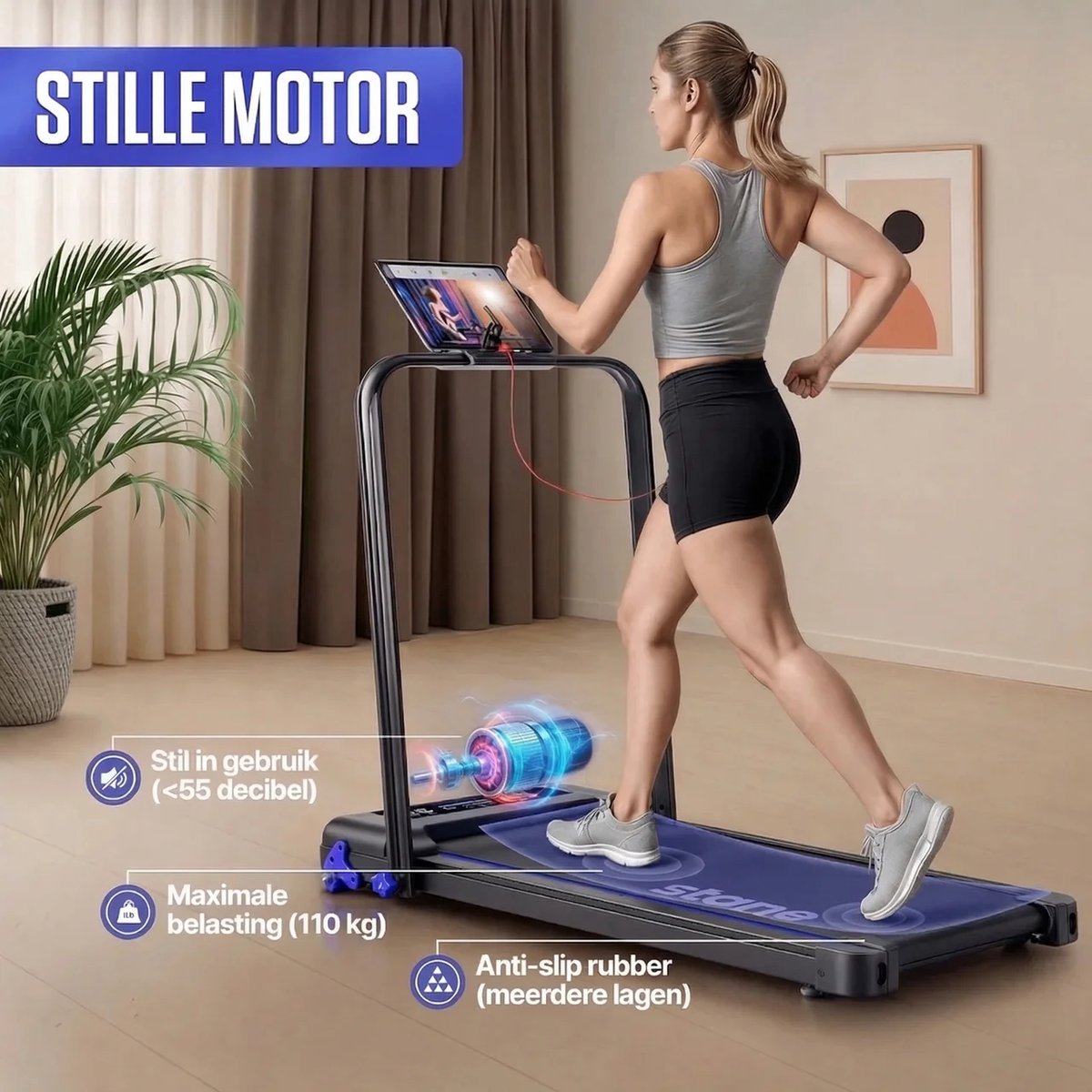 Stane Inklapbare Loopband – Walking Pad met 6% Helling thumbnail 4