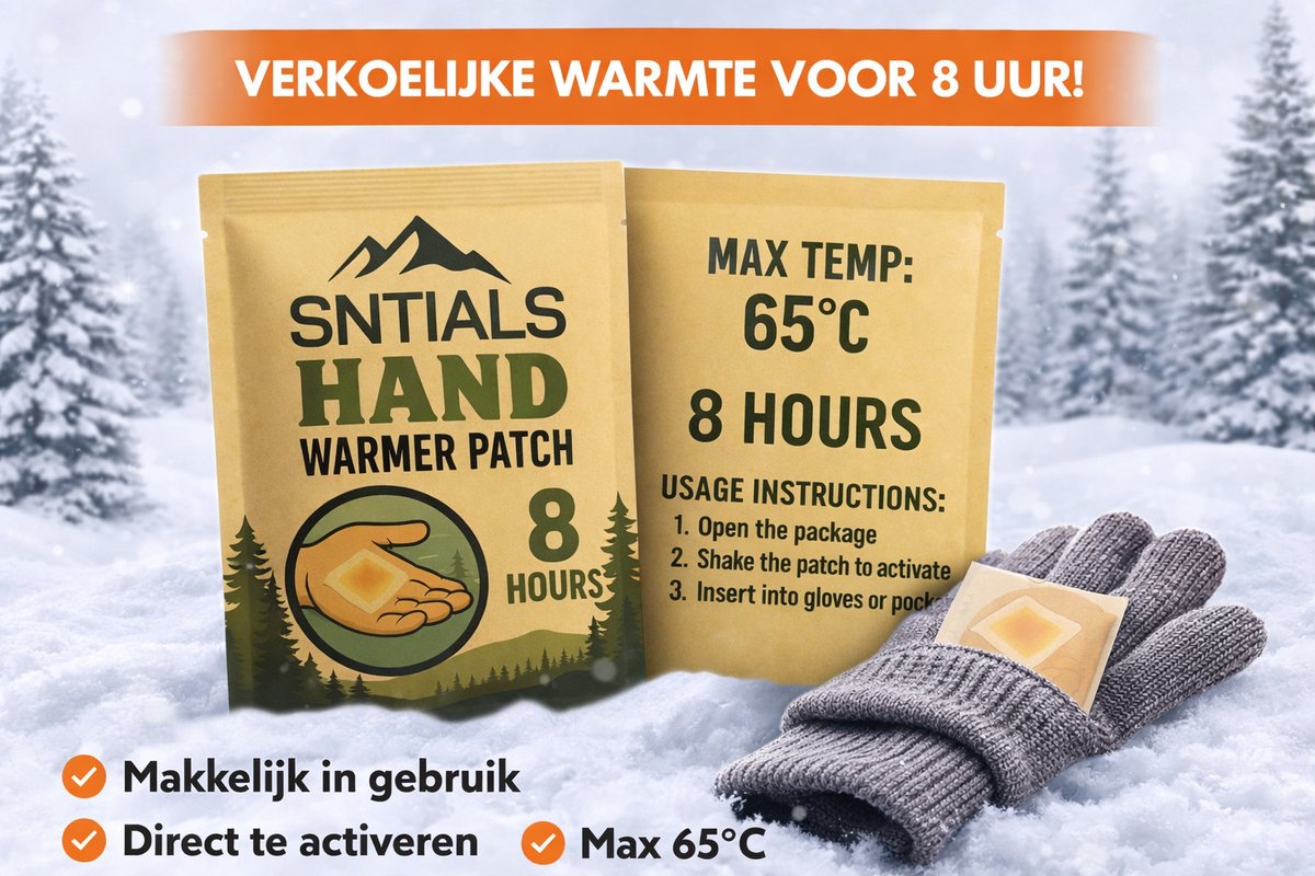 SNTIALS - Handwarmer - 8 uur warmte - 65 graden