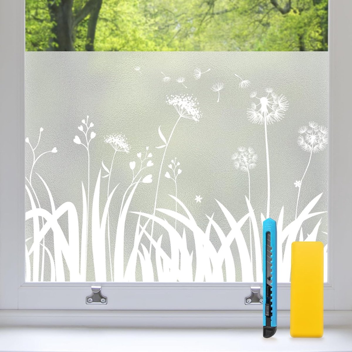 CLVP® Raamfolie Anti Inkijk - Zelfklevend - Badkamer -Wit
