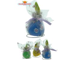 Wax Amaryllis bol in Paasnetje verpakking | Paasdecoratie | Voorjaarsdecoratie | Cadeau