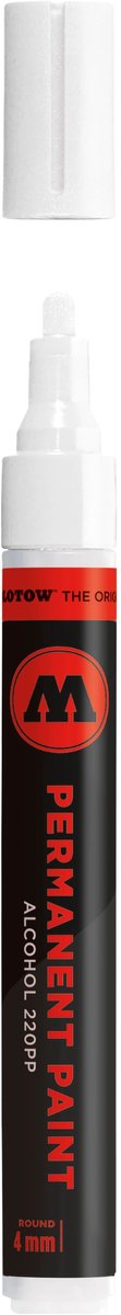 Molotow 220PP Marker Wit 4mm - Permanent, Sneldrogend