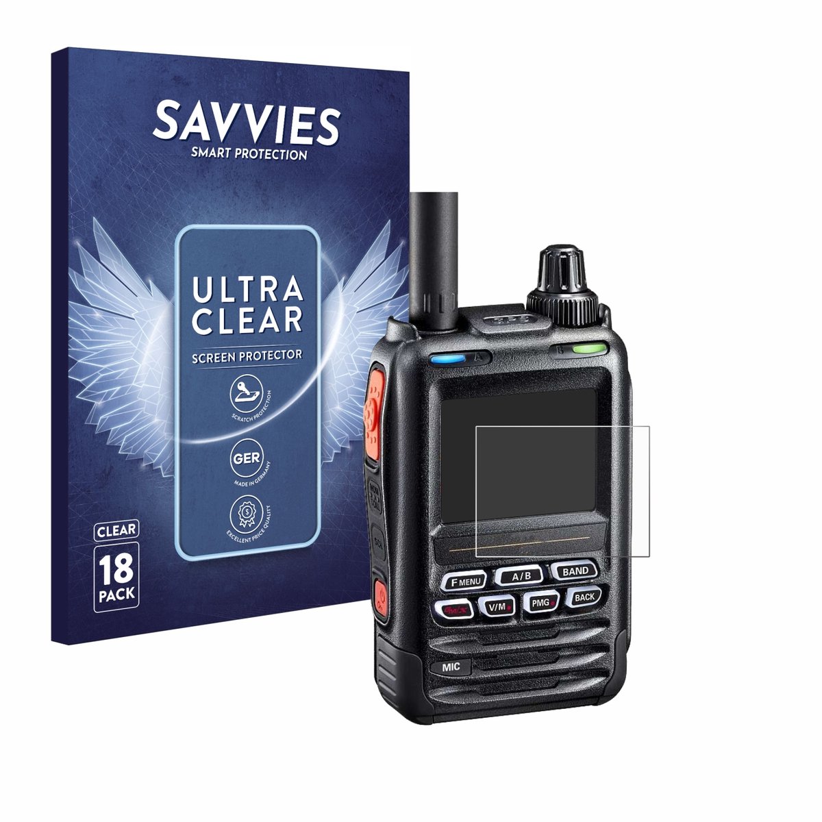Savvies - Screenprotector voor Yaesu FT-5DE/DR - Folie Beschermfolie transparant 18 Stuks