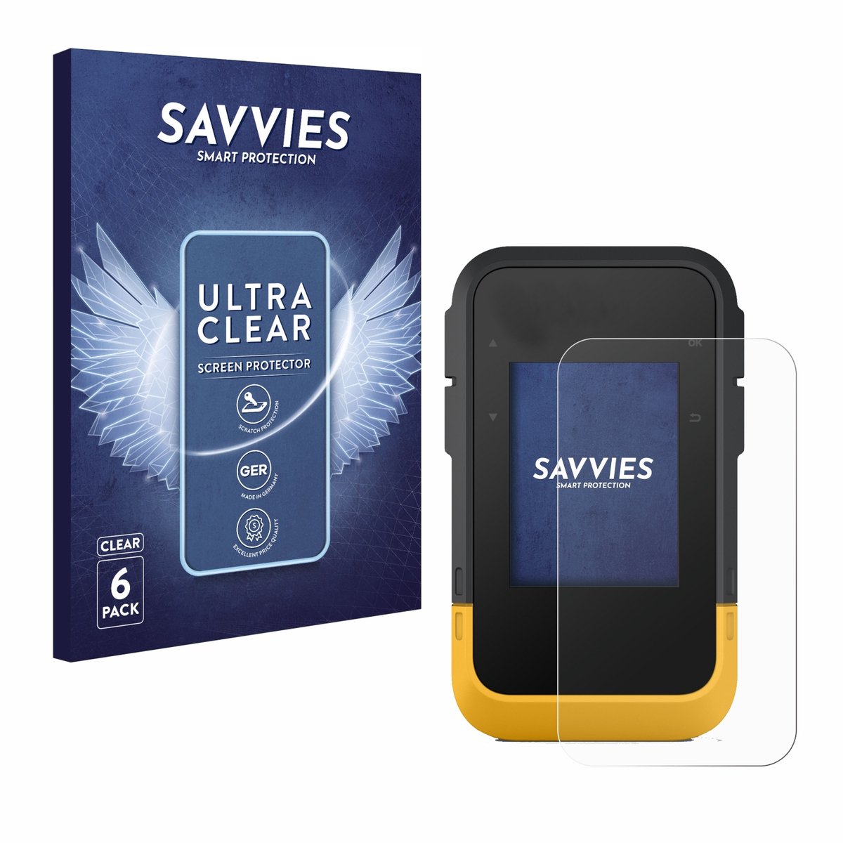 Savvies - Screenprotector voor Garmin eTrex SE - Folie Beschermfolie transparant 6 Stuks