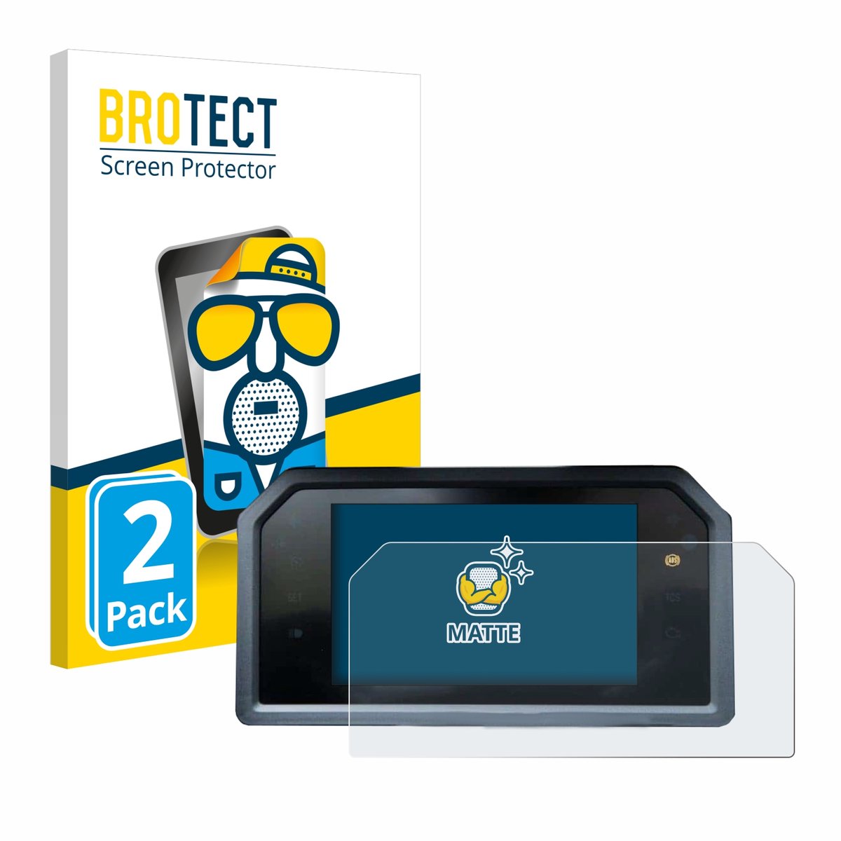 BROTECT - Screenprotector voor Yamaha Tmax 560 2023 - Folie Beschermfolie matte 2 Stuks