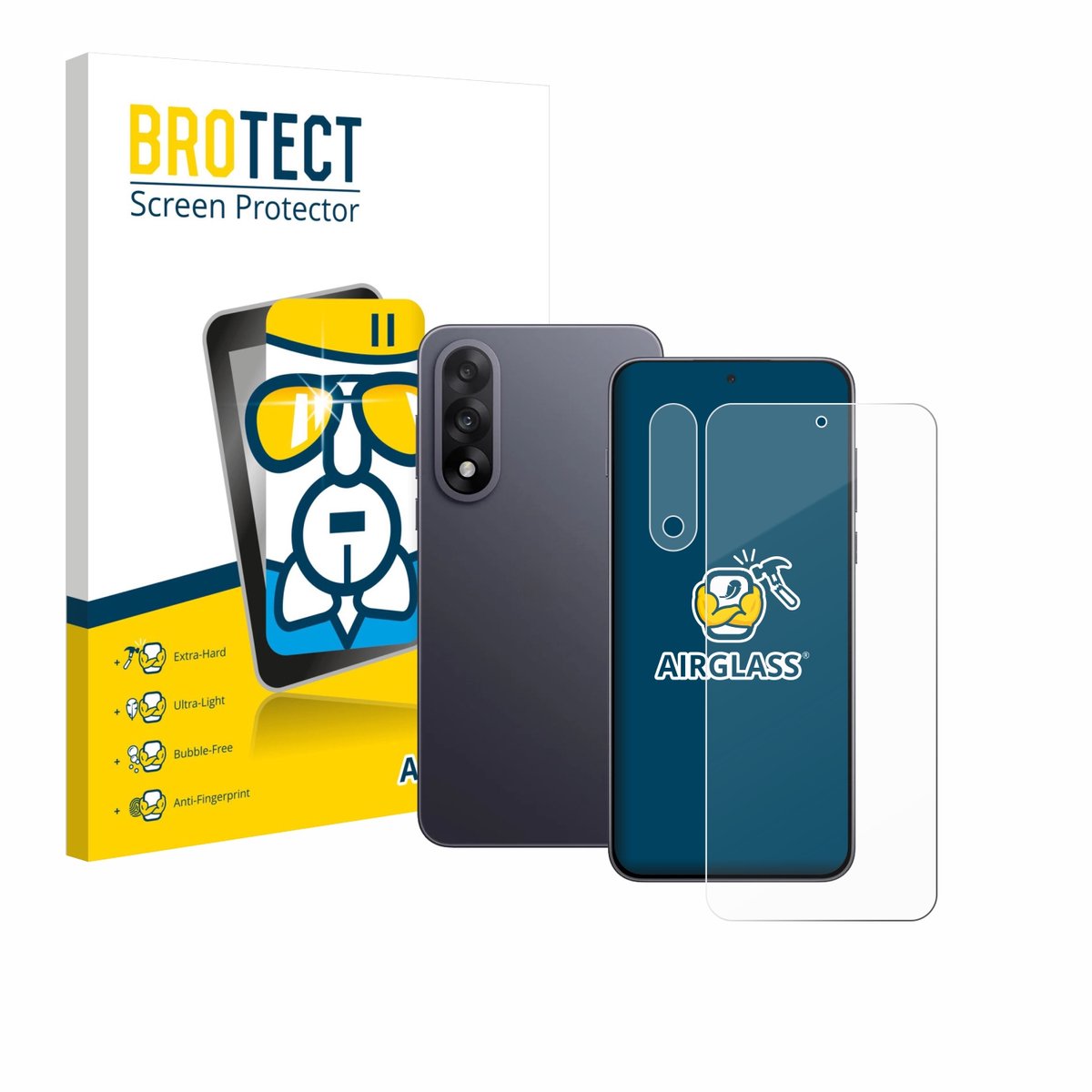 Screenprotector voor OnePlus Nord 5 (Voor+Camera) Beschermglas transparant