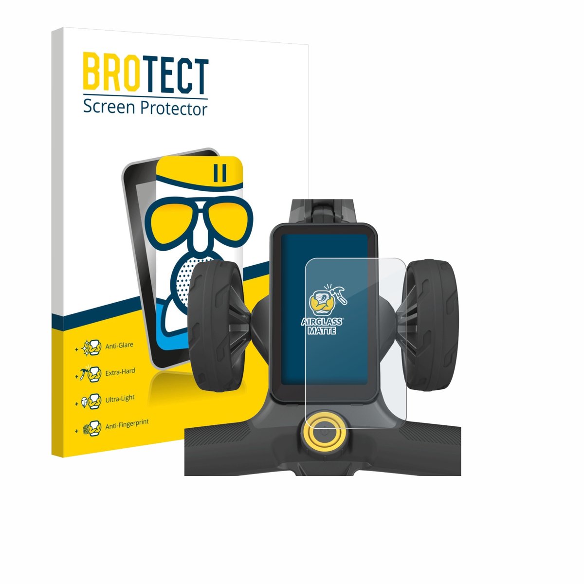 BROTECT - Screenprotector voor PowaKaddy CT12 GPS - Folie Beschermfolie Beschermglas matte