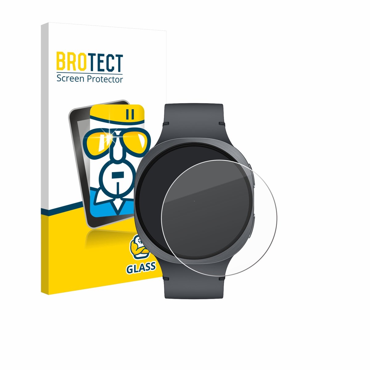 BROTECT - Glas Screenprotector voor Samsung Galaxy Watch 8 (44 mm) - Gehard Beschermglas 9H