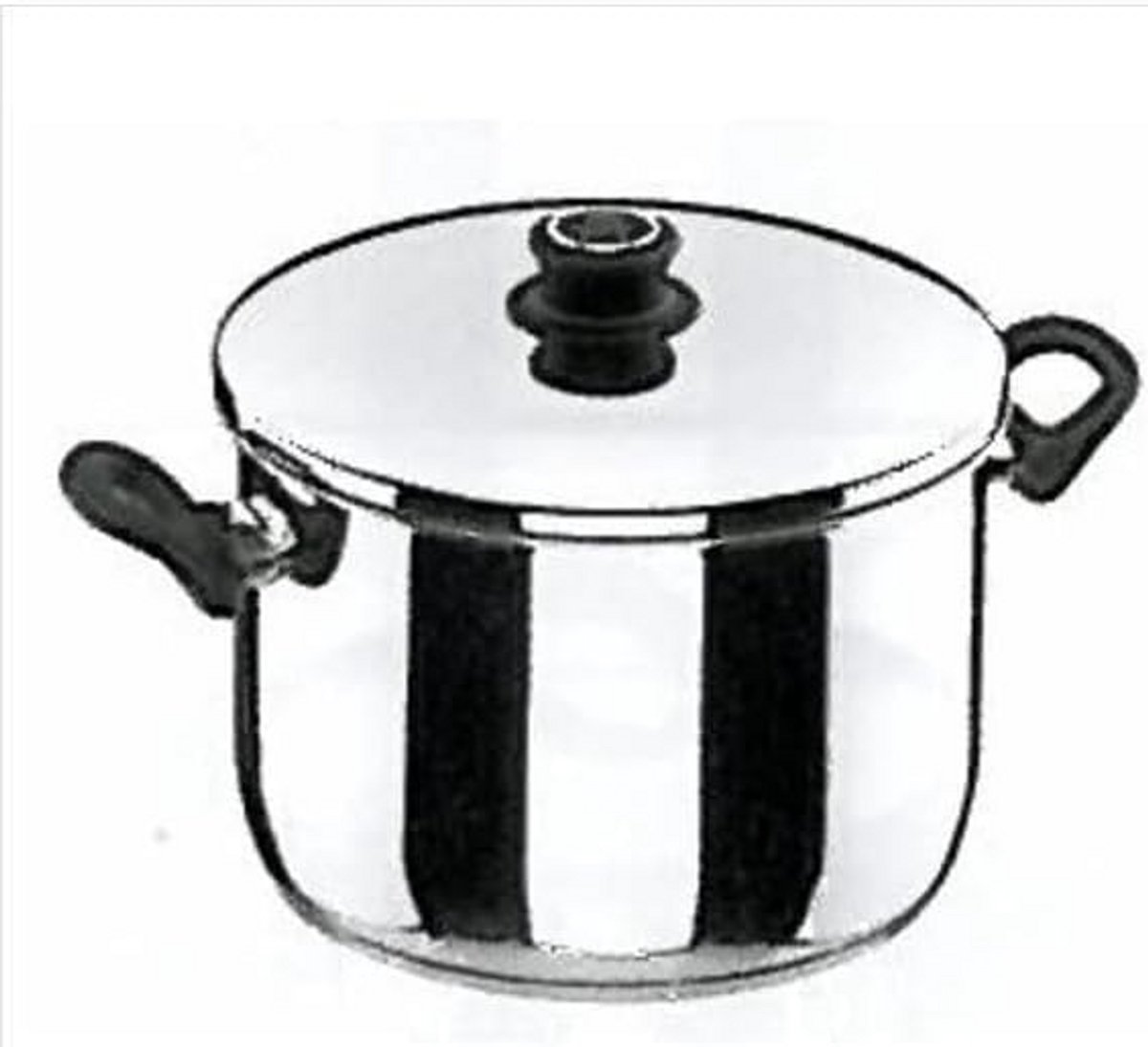 Kookpan 24 cm 18/10 roestvrij staal voor inductie vaatwasmachinebestendig