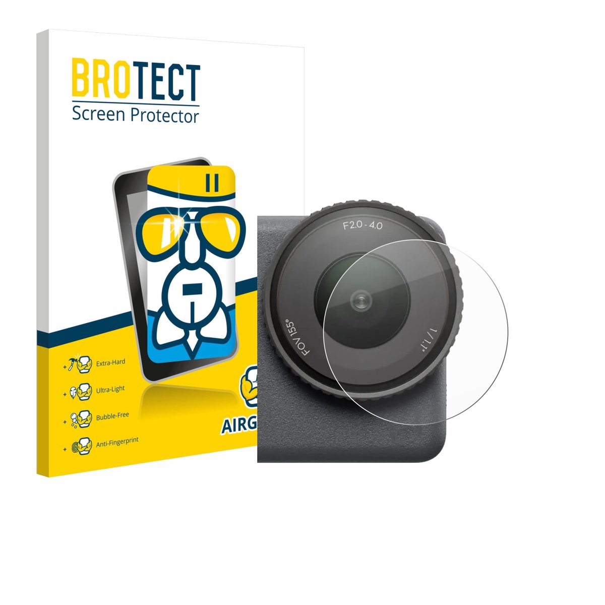 Screenprotector voor DJI Osmo Action 6 (Lens) Beschermglas transparant