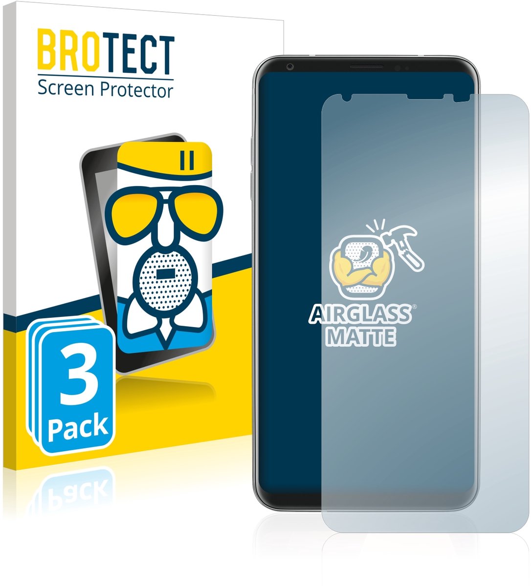 BROTECT - Screenprotector voor LG V30 - Folie Beschermfolie Beschermglas matte 3 Stuks