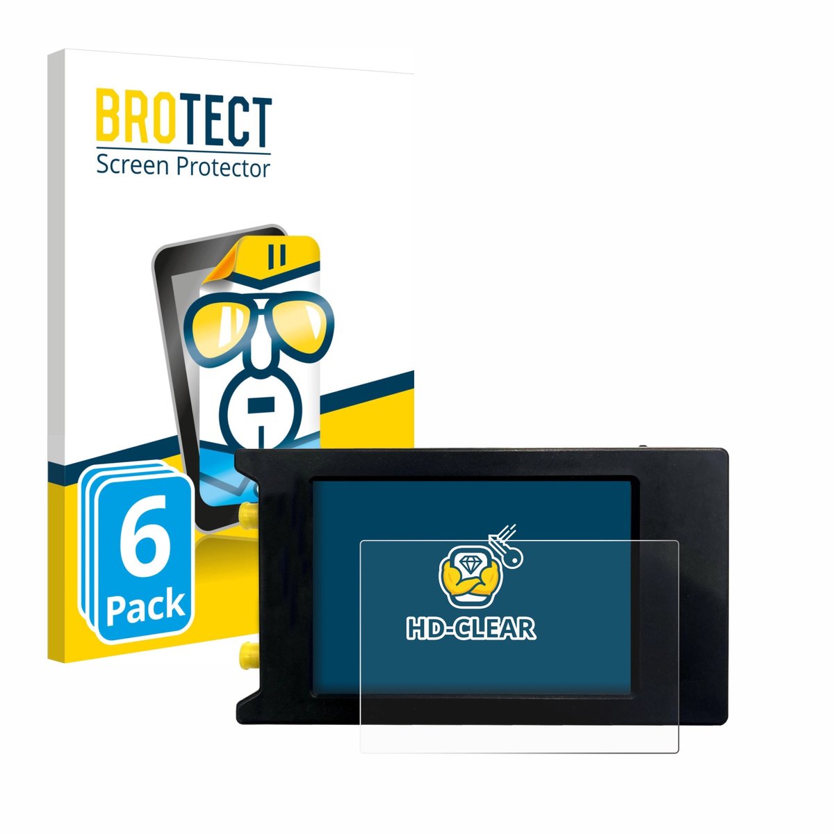 BROTECT - Screenprotector voor LiteVNA 64 - Folie Beschermfolie transparant 6 Stuks