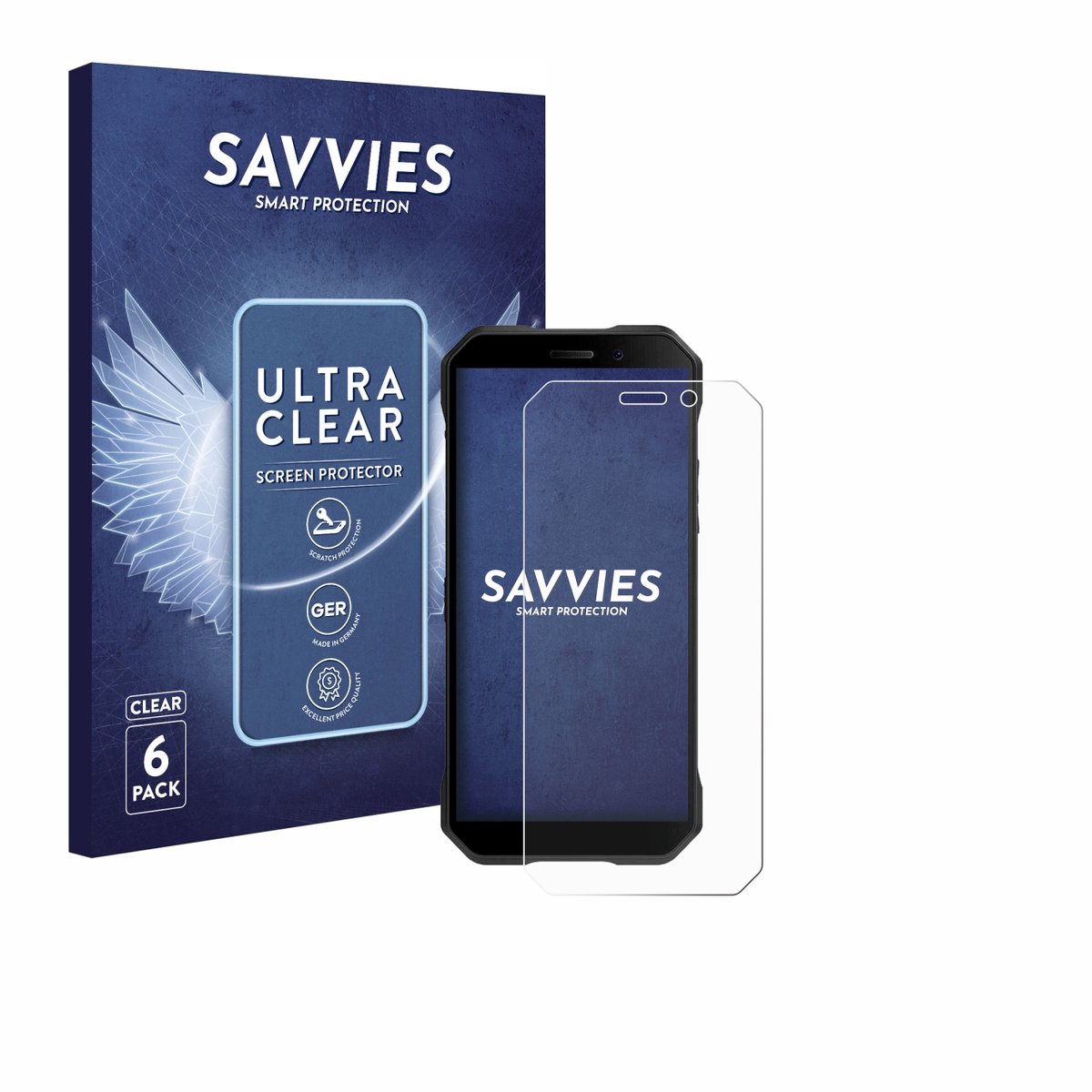 Savvies - Screenprotector voor Doogee S61 Pro - Folie Beschermfolie transparant 6 Stuks