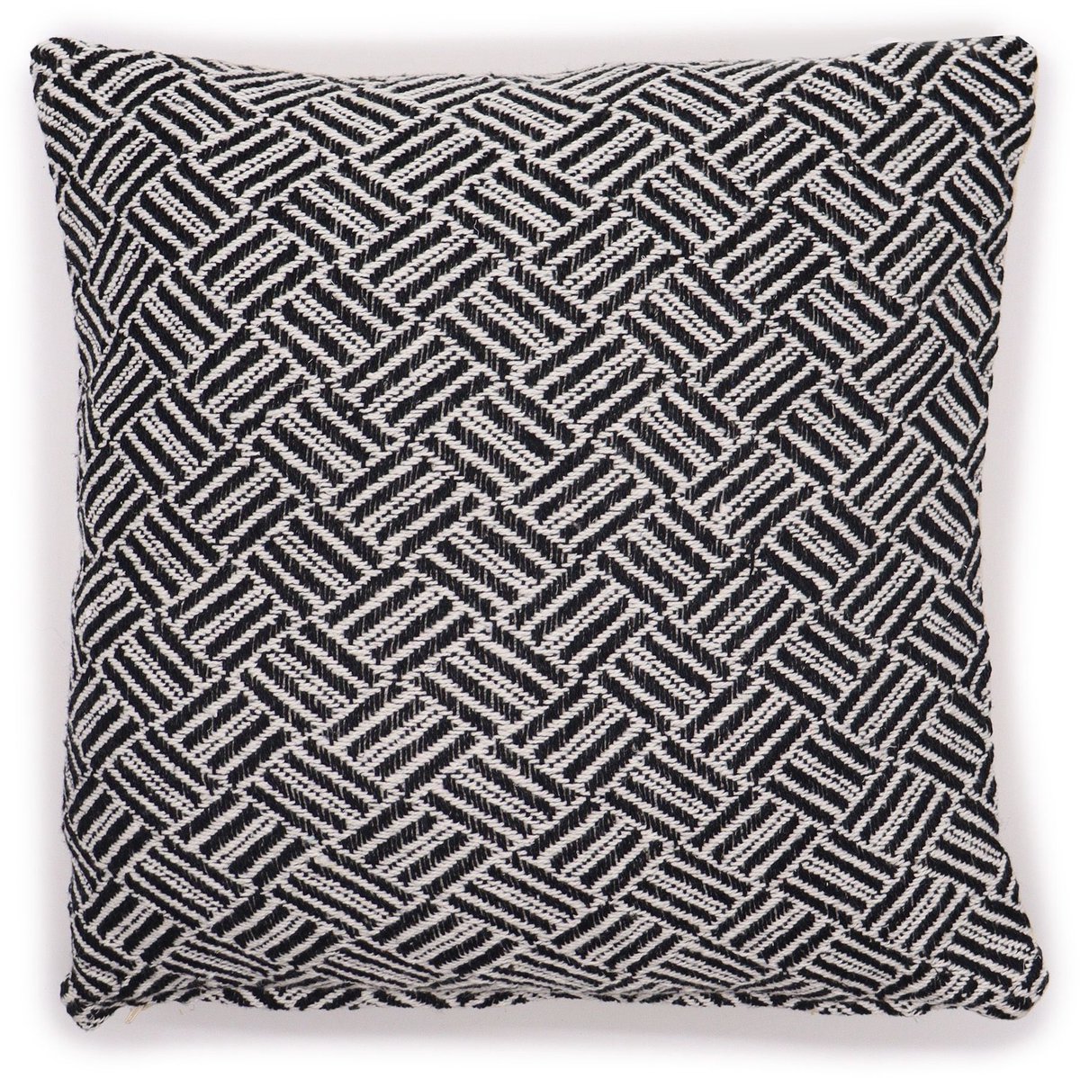 Ancient Wisdom Sierkussenhoes - Kussenhoes met kruislingse print zwart - 40x40 cm - Decoratie - Interieur - Textiel - Kussen