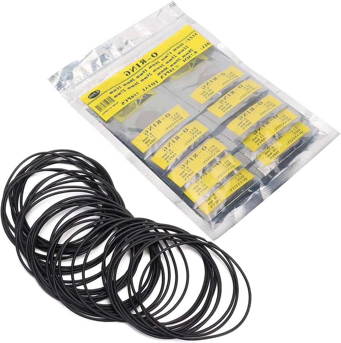 Ronde pakkingen set - 750 stuks - hoge kwaliteit rubber - horloge reparatie gereedschap - diverse maten - waterdichte horloges