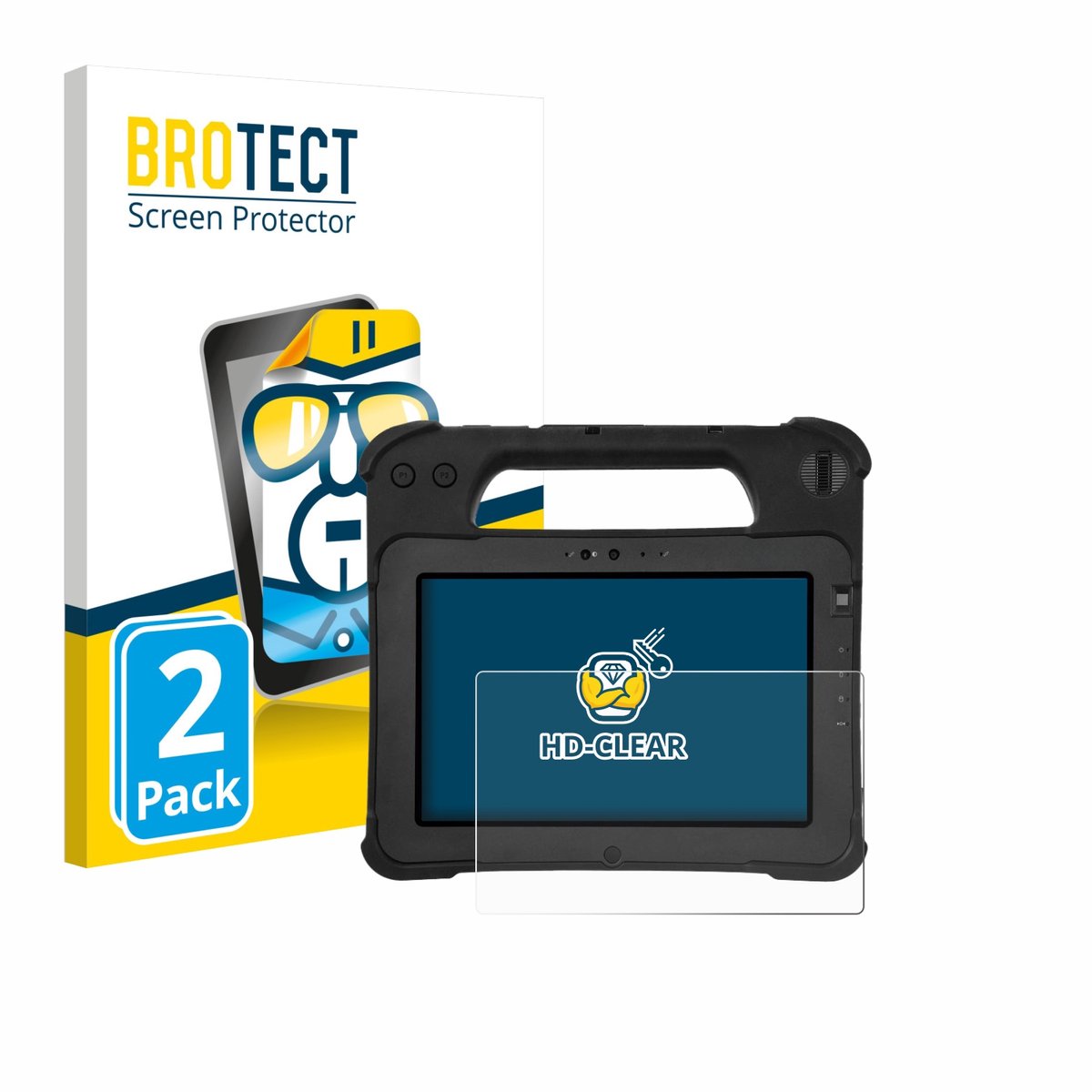 BROTECT - Screenprotector voor Zebra XPad L10ax - Folie Beschermfolie transparant 2 Stuks