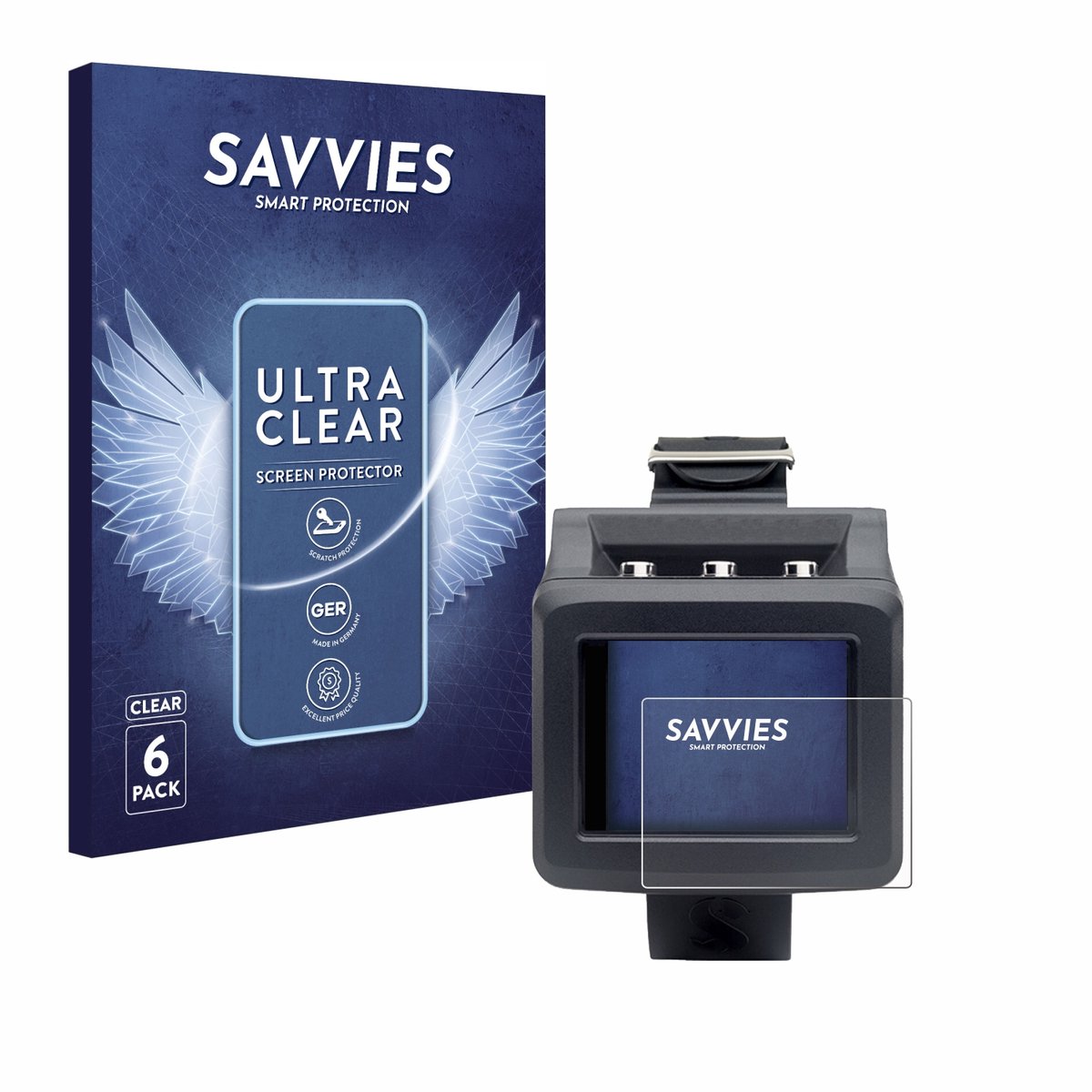 Savvies - Screenprotector voor Uwatec Galileo G2 - Folie Beschermfolie transparant 6 Stuks