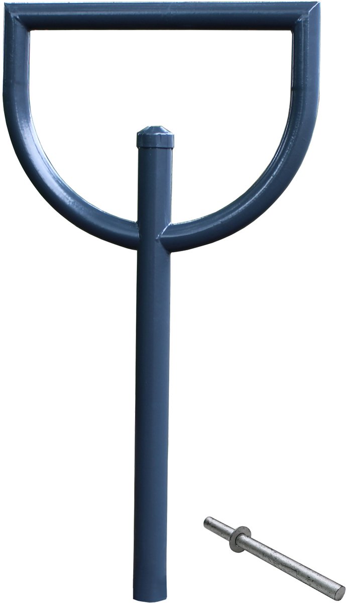Fietsenrek 118 x 56 cm staal Ø 60 mm voor plaatsing in beton Fietsenrek Parker in antraciet type D