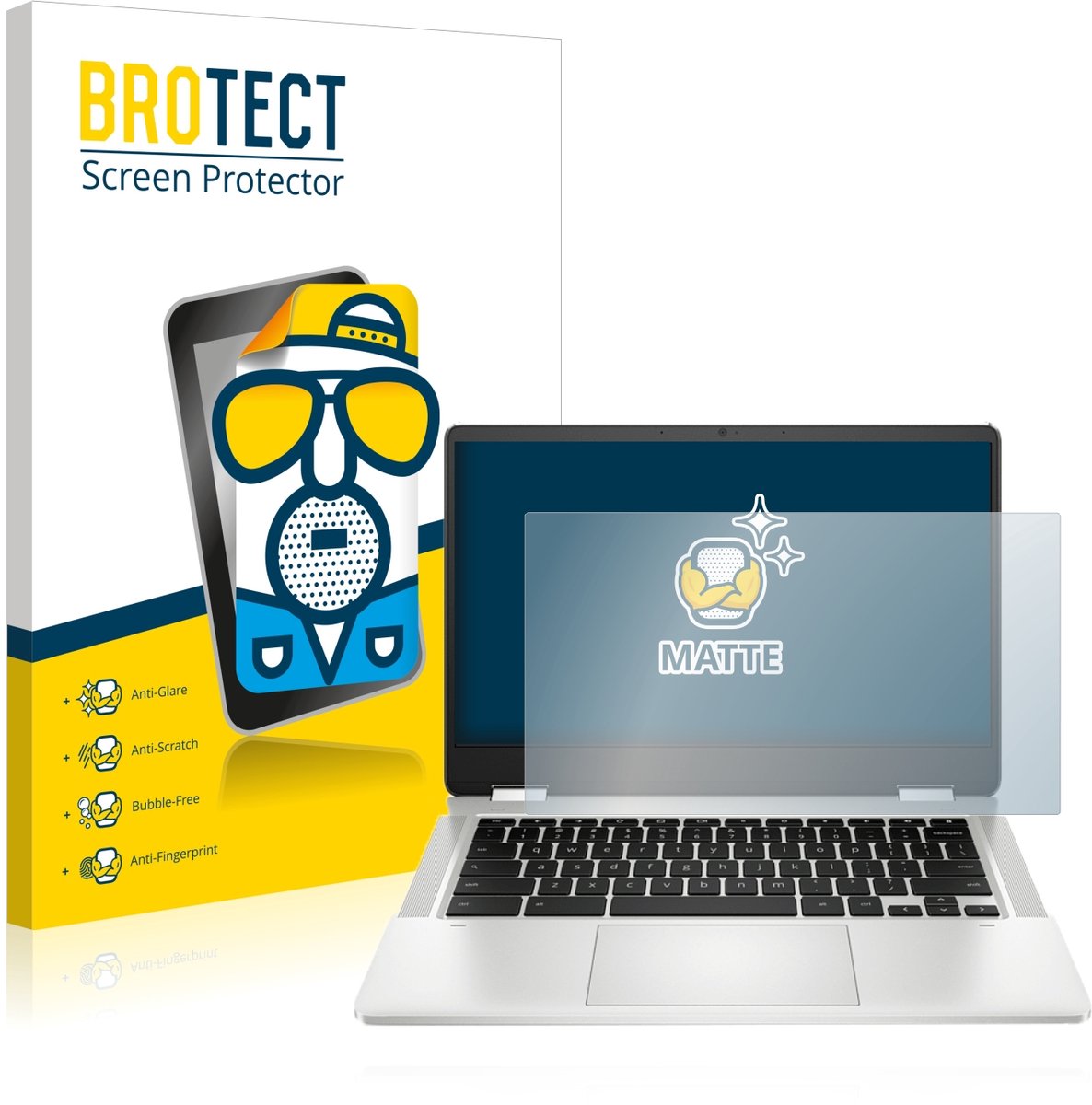 BROTECT - Screenprotector voor HP Chromebook x360 14a-ca0219ng - Folie Beschermfolie matte