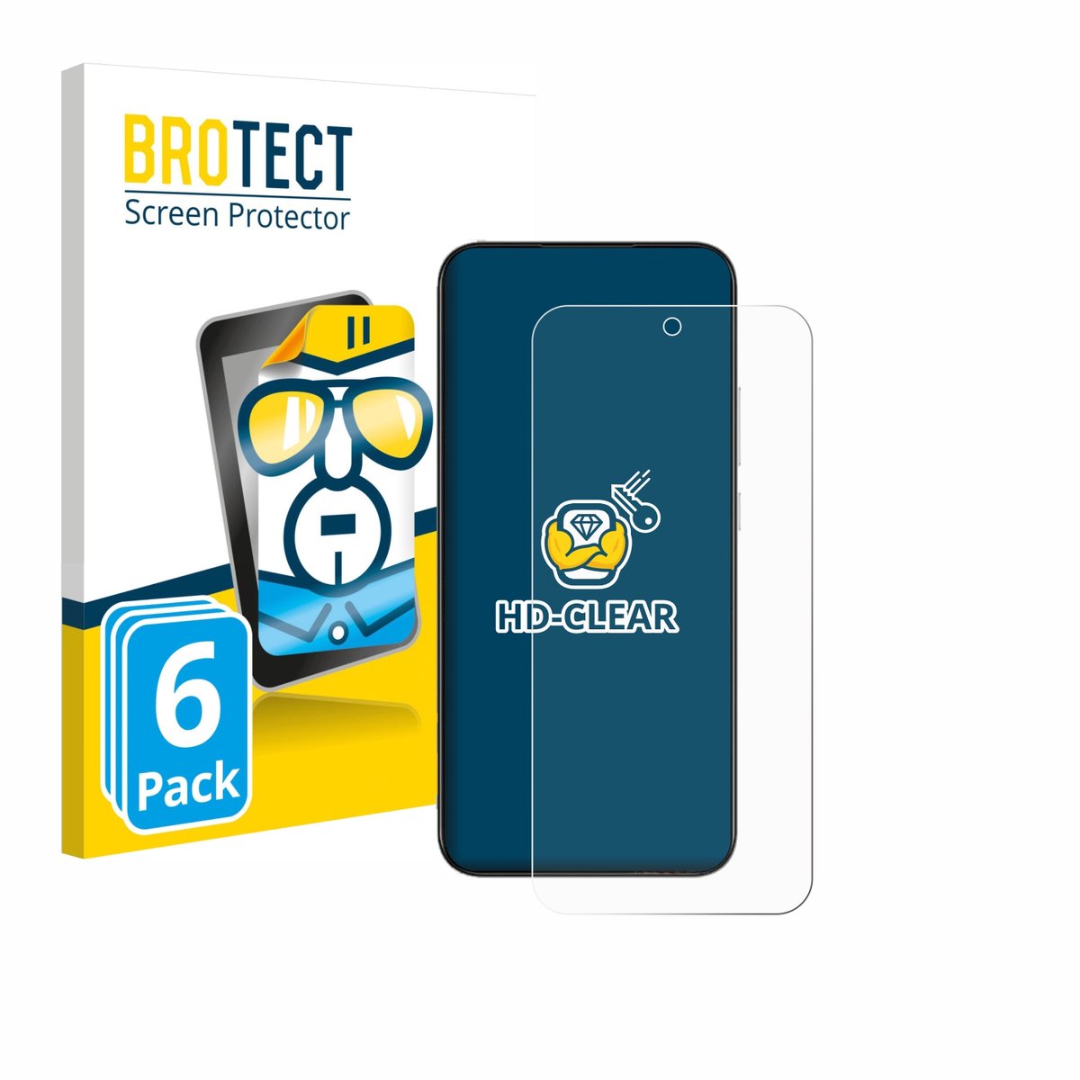 BROTECT - Screenprotector voor realme Narzo 90 - Folie Beschermfolie transparant 6 Stuks