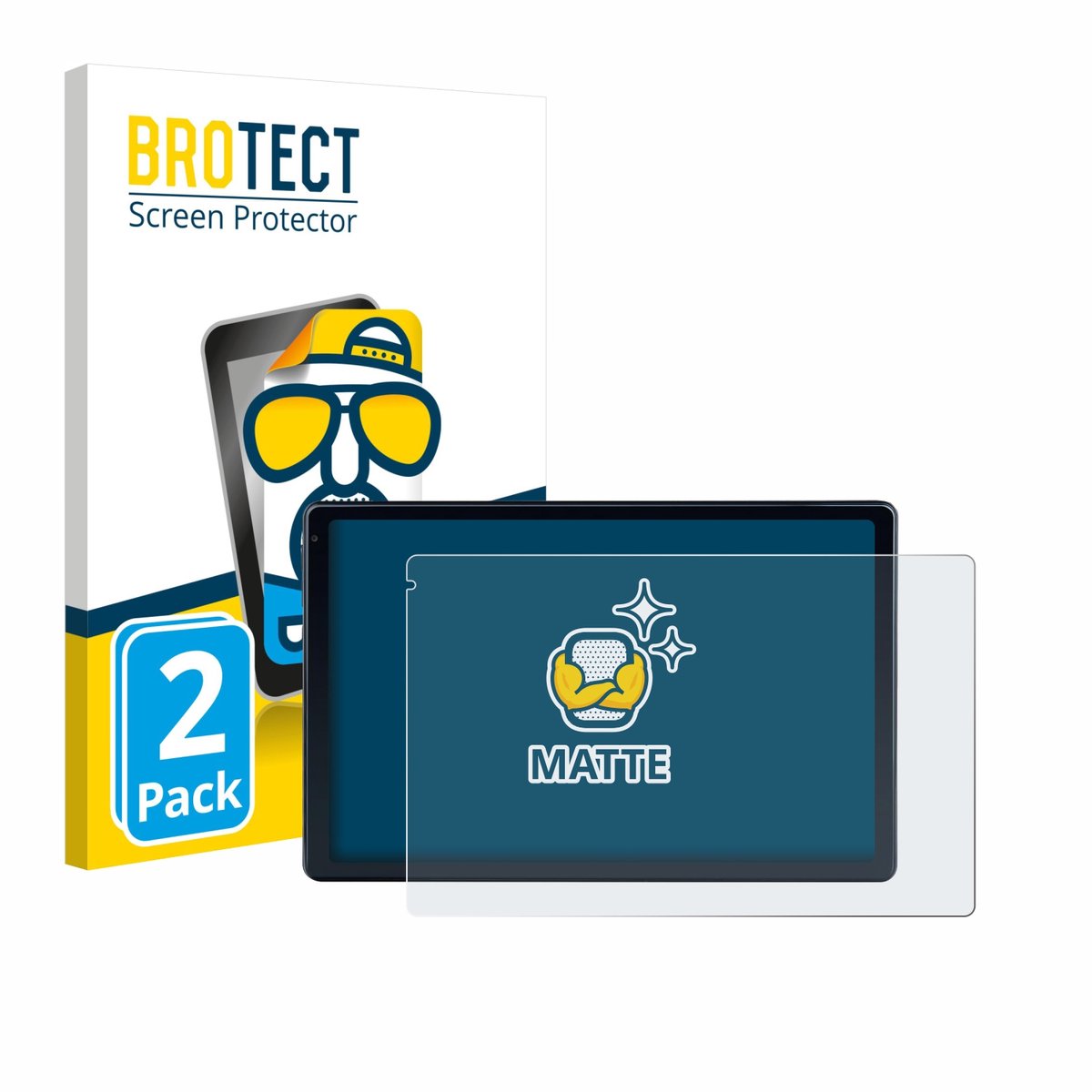 BROTECT - Screenprotector voor MUISOO MUIC10702 10.1" - Folie Beschermfolie matte 2 Stuks