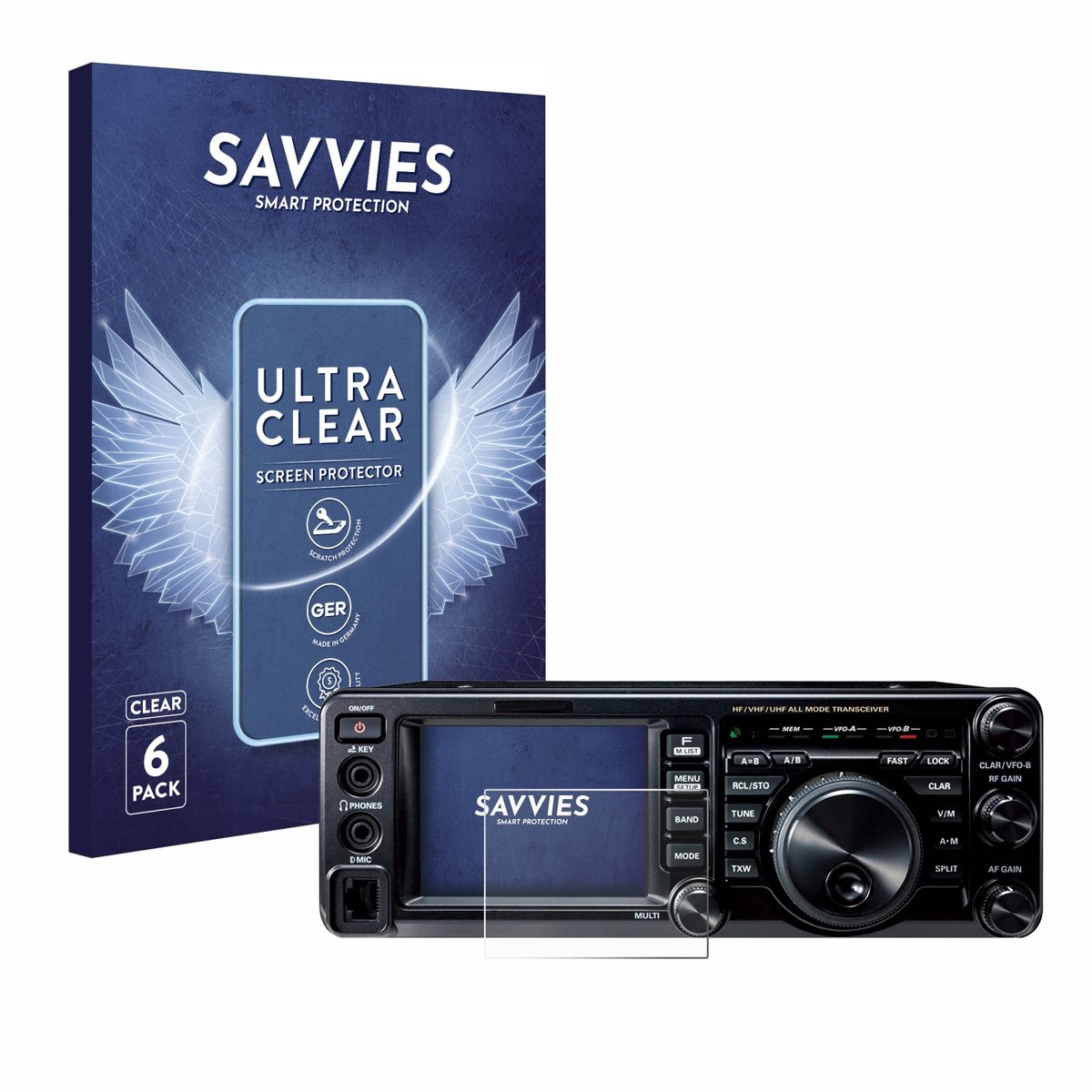 Savvies - Screenprotector voor Yaesu FT-991A - Folie Beschermfolie transparant 6 Stuks