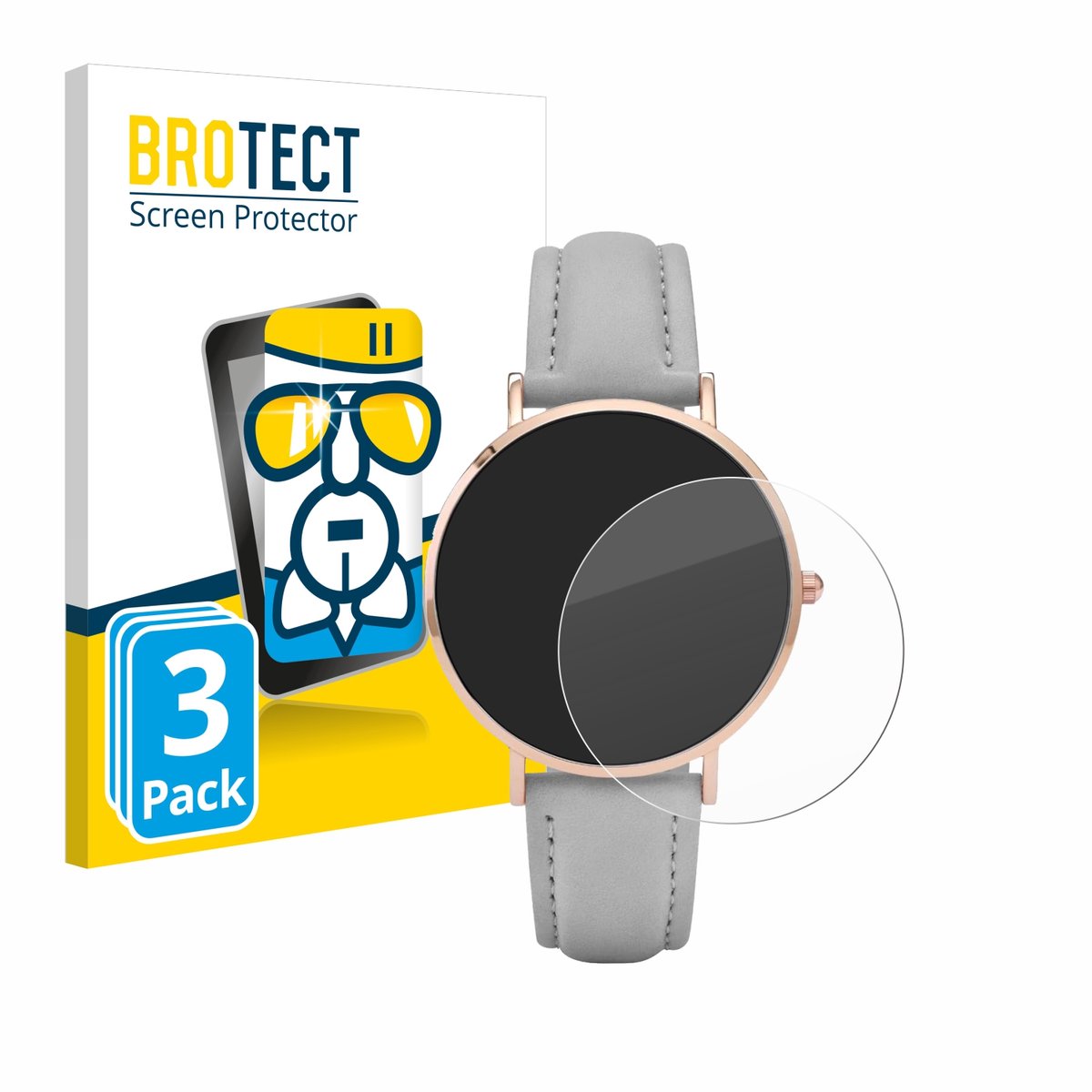 Screenprotector 3 Stuks voor Cluse La Boheme (38 mm) Beschermglas transparant