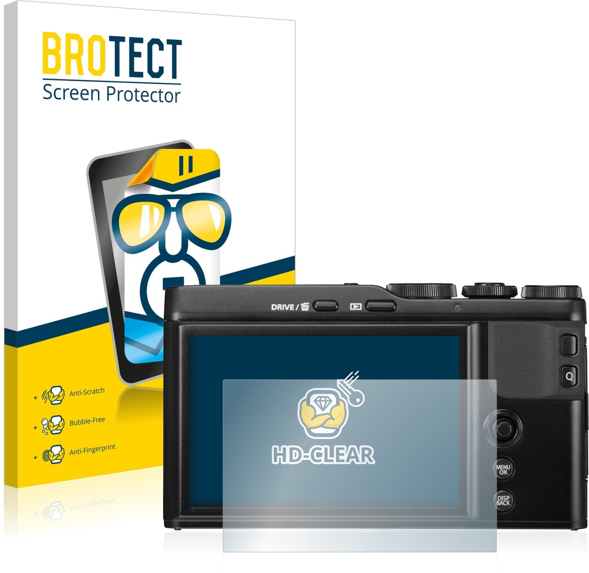 BROTECT - Screenprotector voor Fujifilm XF10 - Folie Beschermfolie transparant 2 Stuks