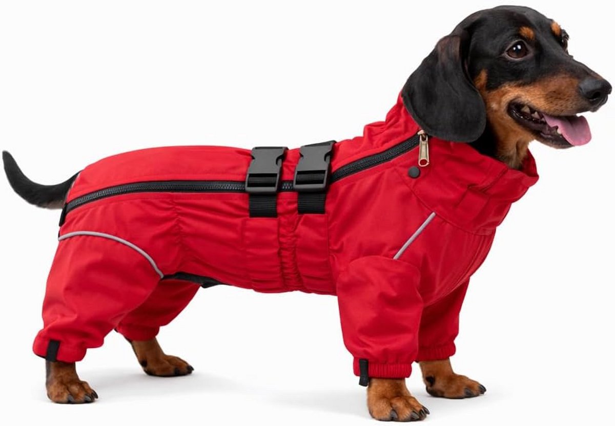Waterdichte Hondenjas met Reflecterende Strip - Warm & Winddicht Vest voor Kleine tot Grote Honden