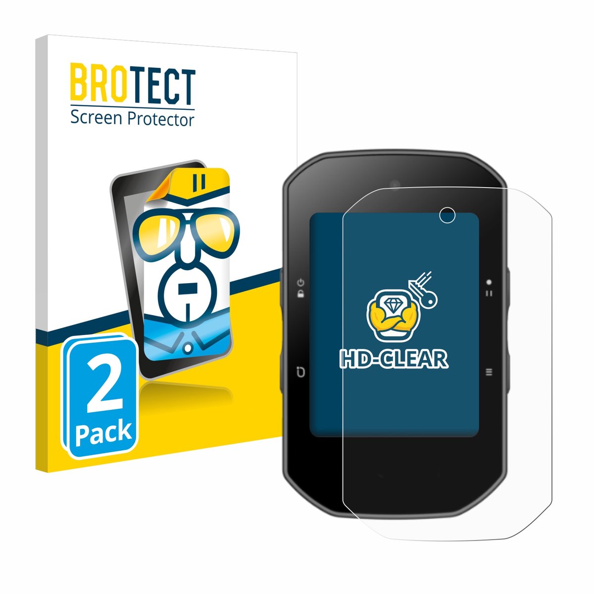 BROTECT - Screenprotector voor Bryton Rider S500 - Folie Beschermfolie transparant 2 Stuks