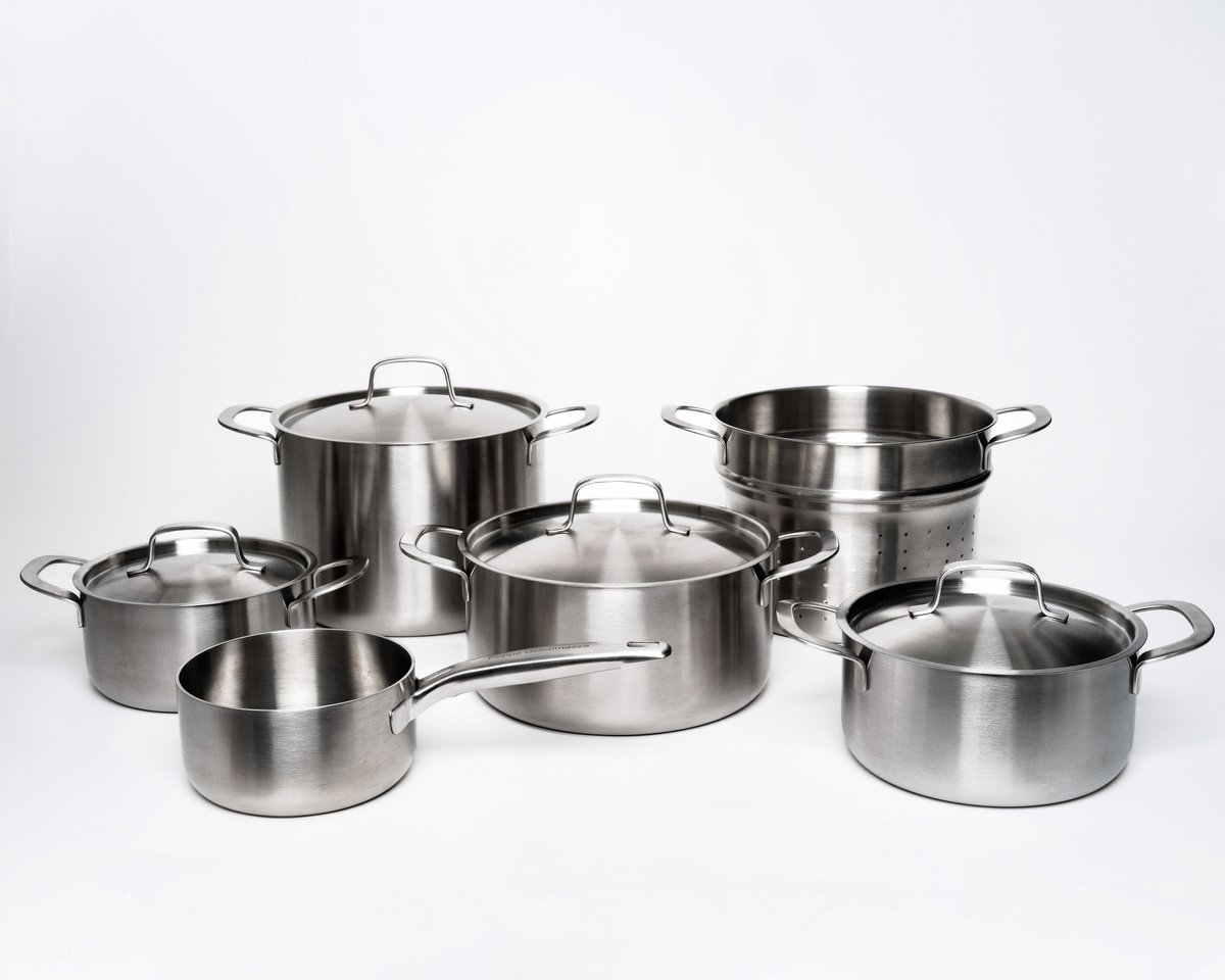 Qoozi Home by Peppe Giacomazza - 6-Delige Kookpottenset - 3-Ply RVS - PFAS Vrij - Alle Warmtebronnen