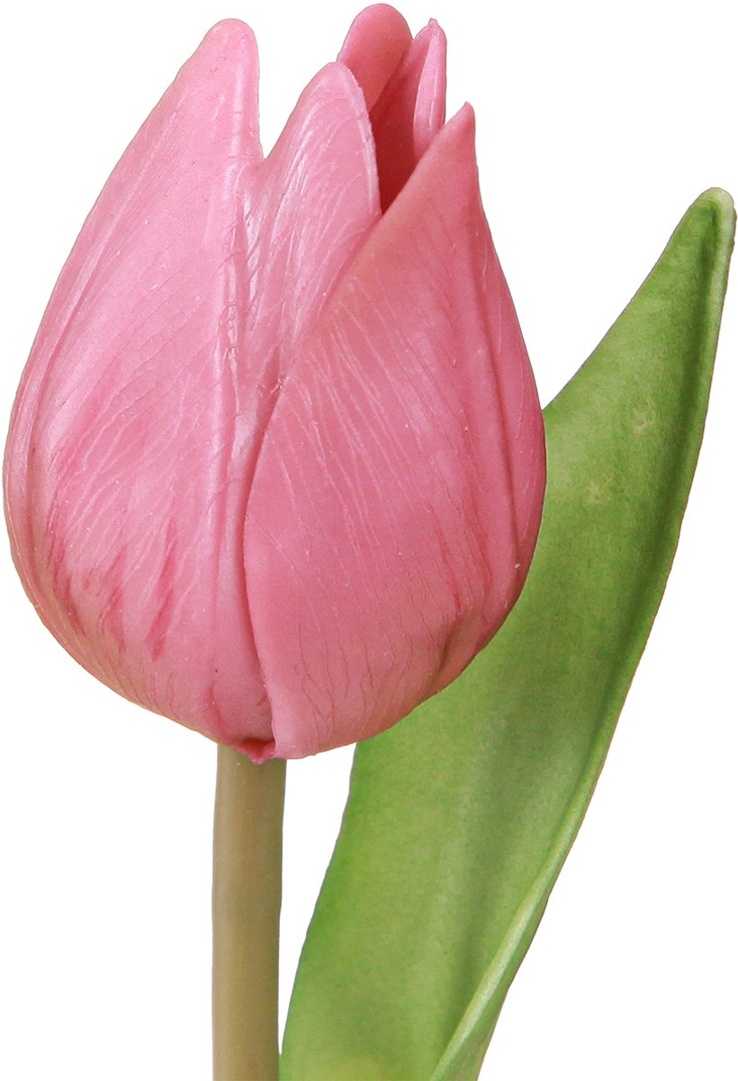 Viana Bloemdecoratie Tulpen Kunstbloemen Paars 20cm 6 Stuks