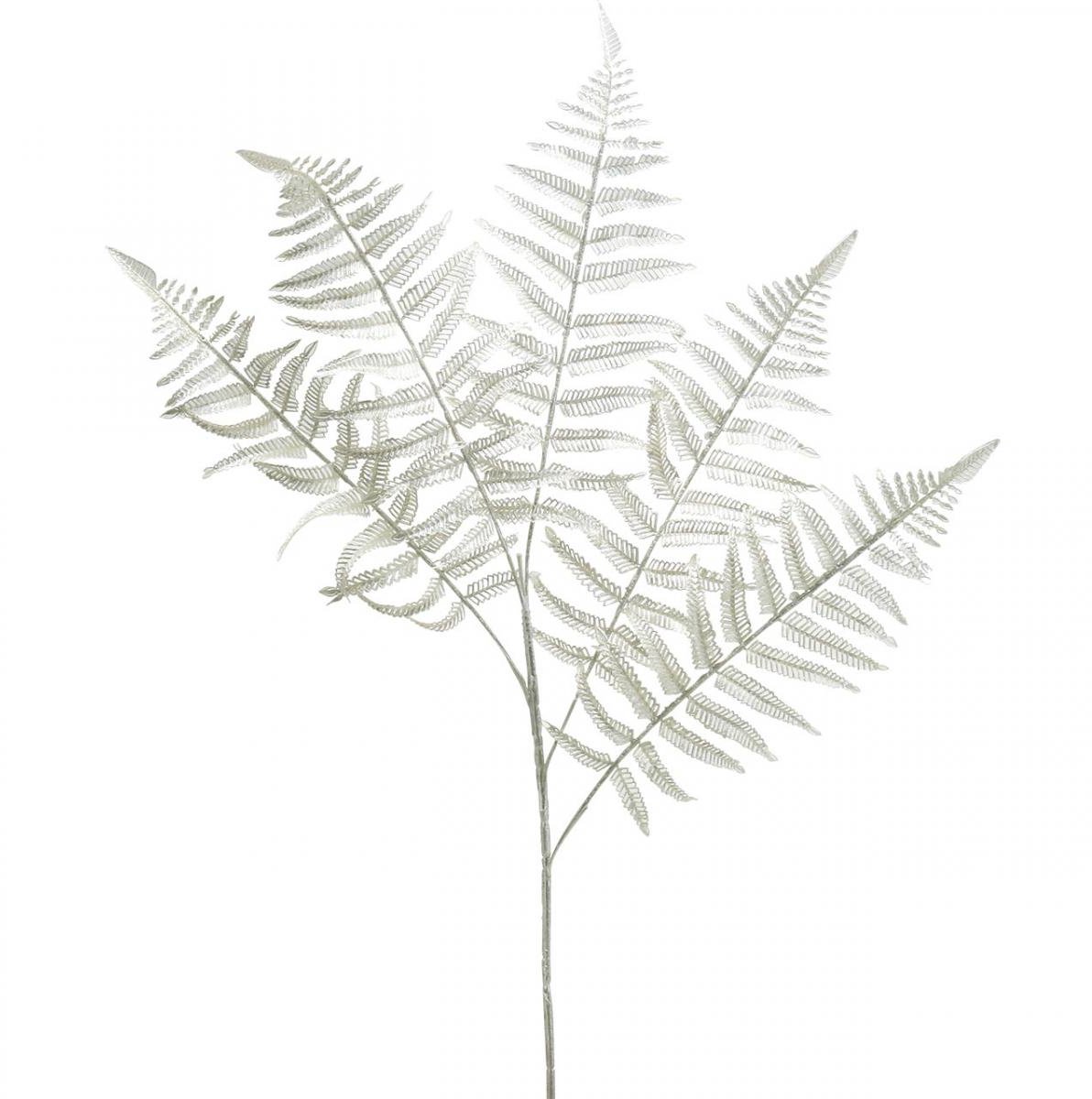 Viana Decoratievaren kunstplant varenblad kunstvaren wit L78cm