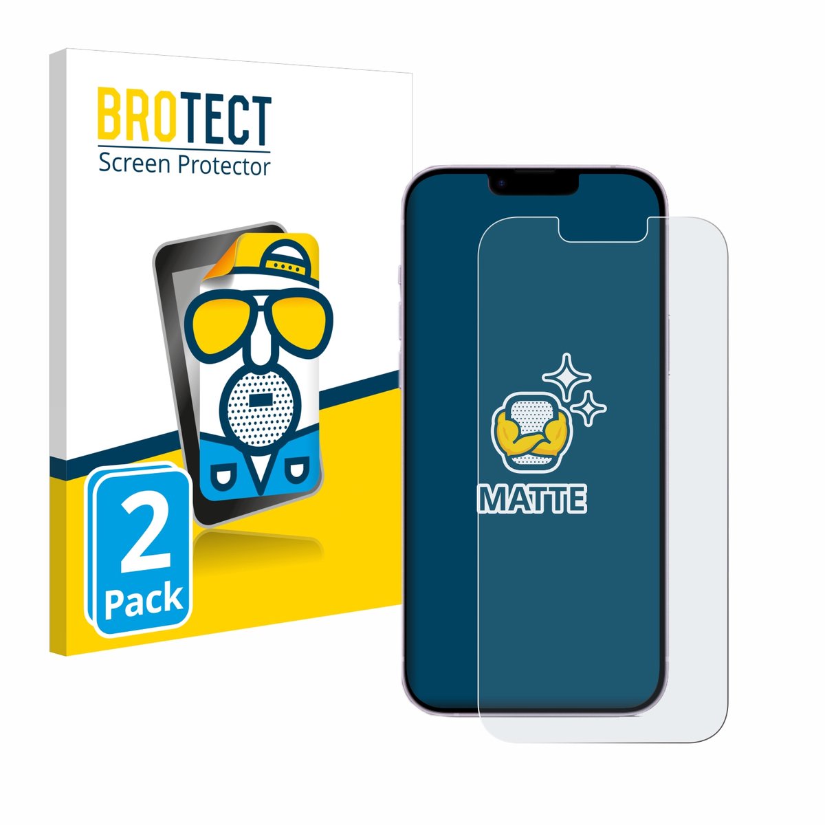 BROTECT - Screenprotector voor Apple iPhone 14 Plus - Folie Beschermfolie matte 2 Stuks