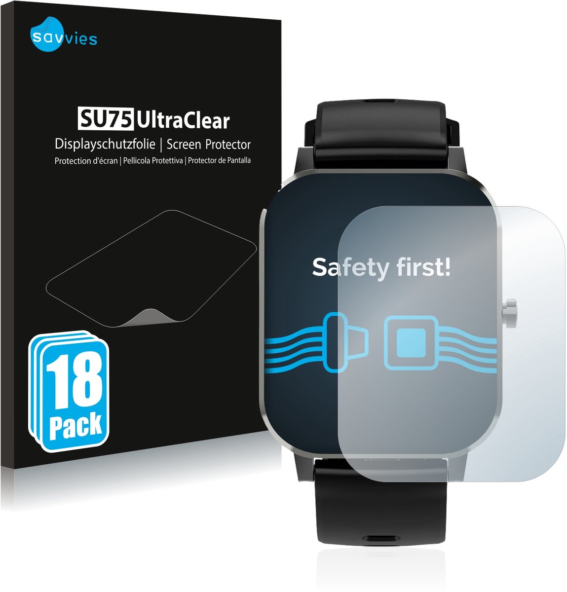 Savvies - Screenprotector voor Denver SW-181 - Folie Beschermfolie transparant 18 Stuks