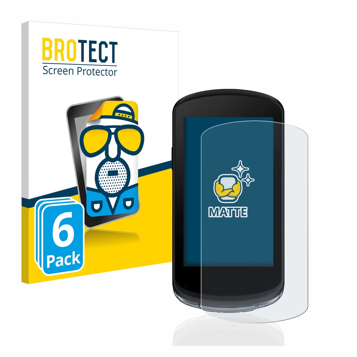 BROTECT - Screenprotector voor Garmin Edge 1040 - Folie Beschermfolie matte 6 Stuks