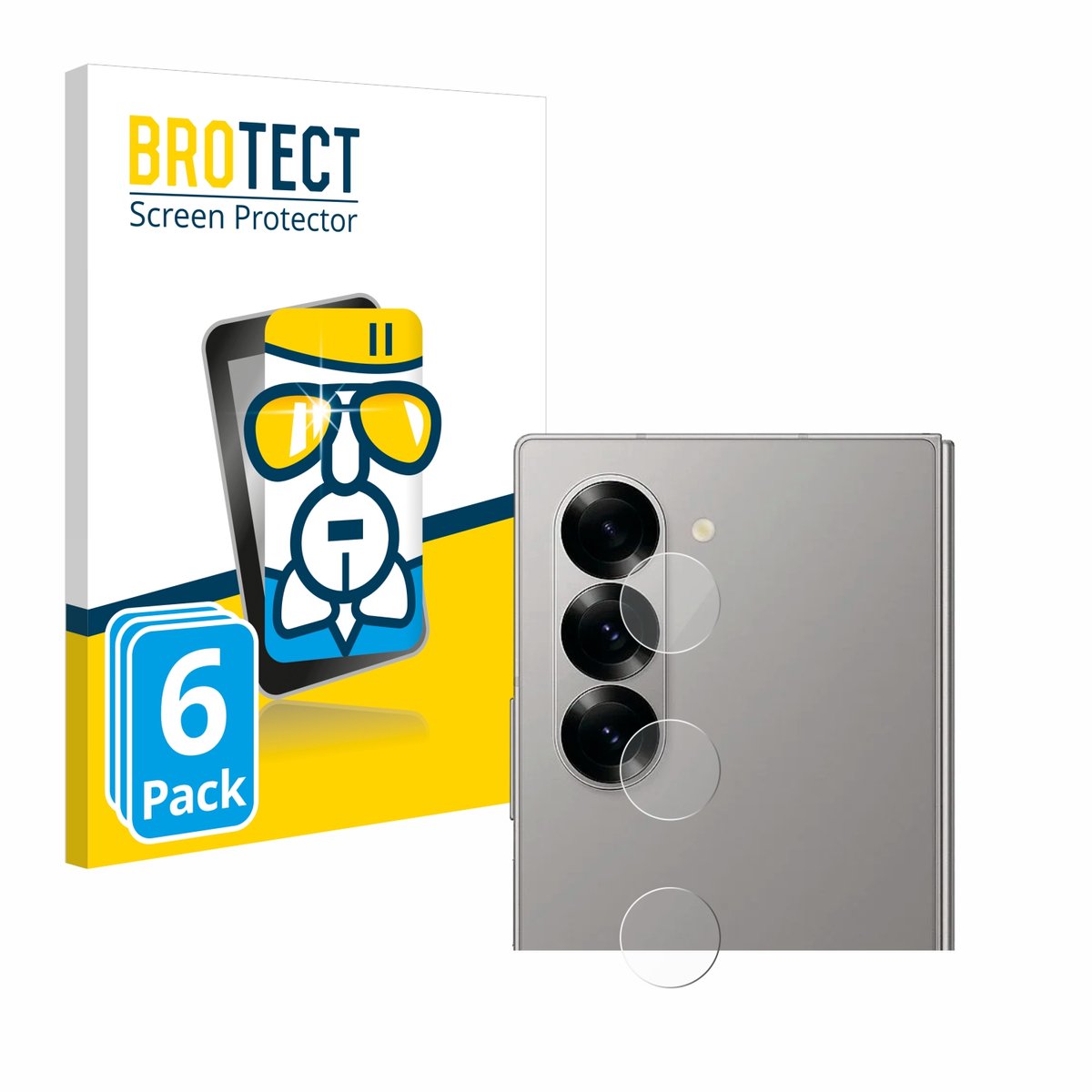 Screenprotector 6 Stuks voor Samsung Galaxy Z Fold 6 5G (ALLEEN Camera Lens) Beschermglas transparant