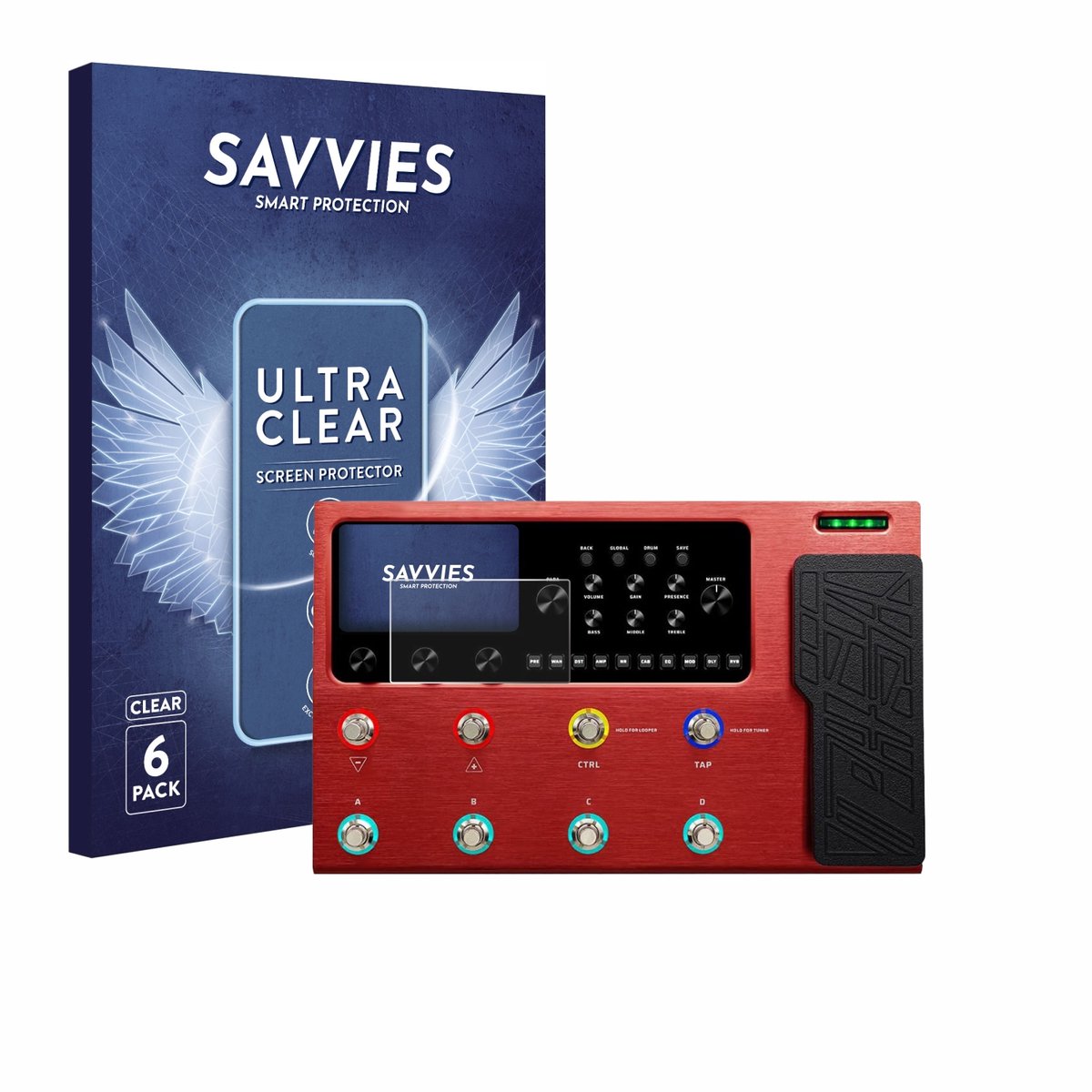 Savvies - Screenprotector voor Valeton GP-200R - Folie Beschermfolie transparant 6 Stuks