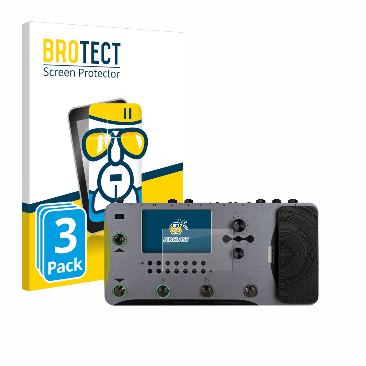 Screenprotector 3 Stuks voor Mooer GE1000 Beschermglas transparant