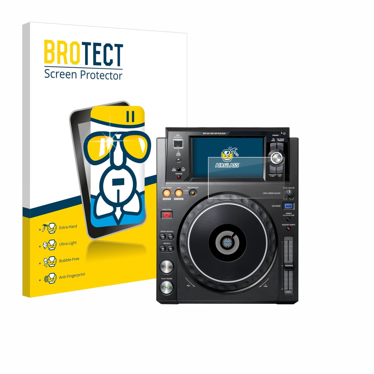 Screenprotector voor Pioneer XDJ -1000MK2 Beschermglas transparant