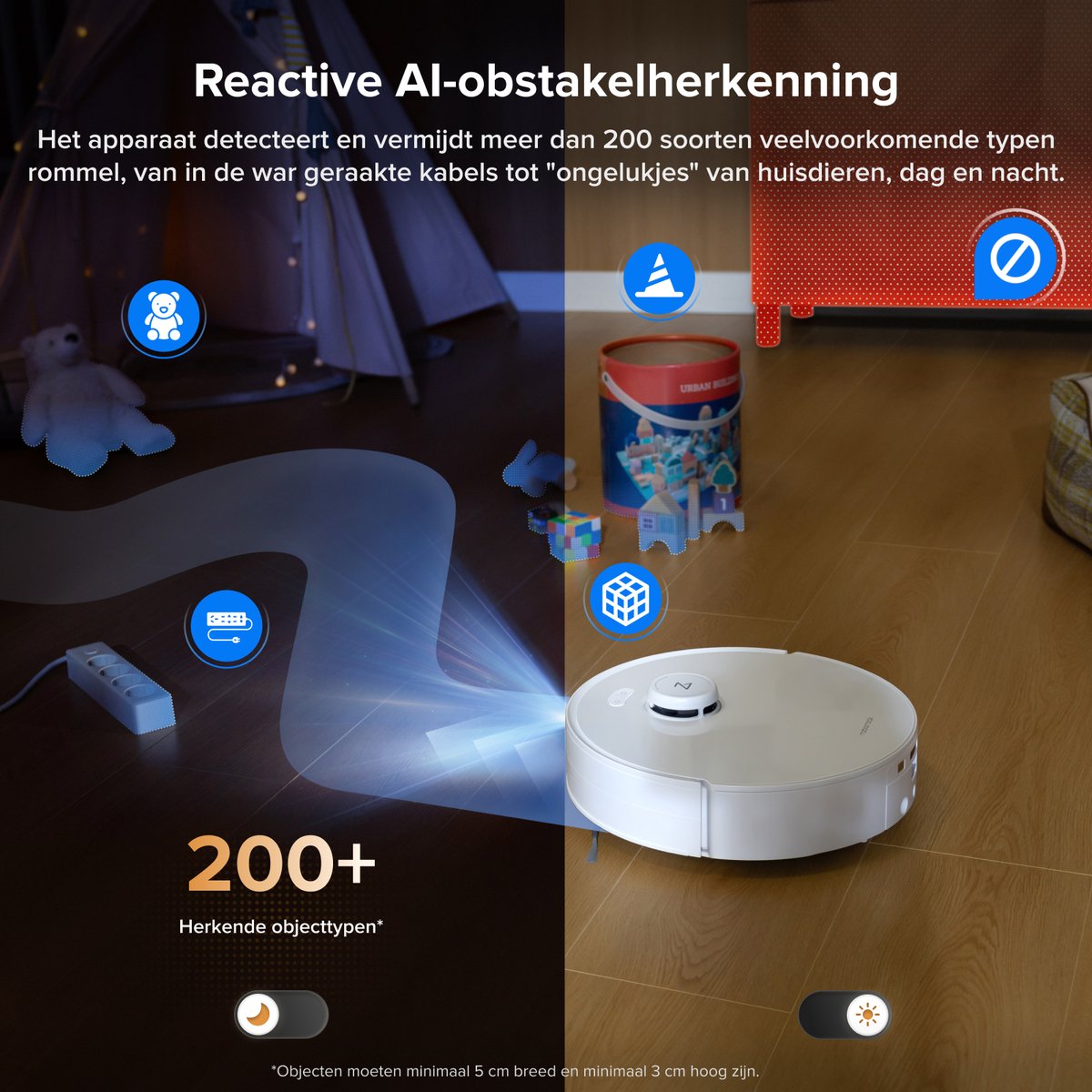 Roborock Qrevo Curv 2 Flow-Robotstofzuiger met dweilfunctie-SpiraFlow Realtime Zelfreinigende Rolmop-20.000 Pa-Dual Zero-Tangle-Systeem-AI Obstakelvermijding-Warmtewas dweil-tapijtbescherming — afbeelding 4