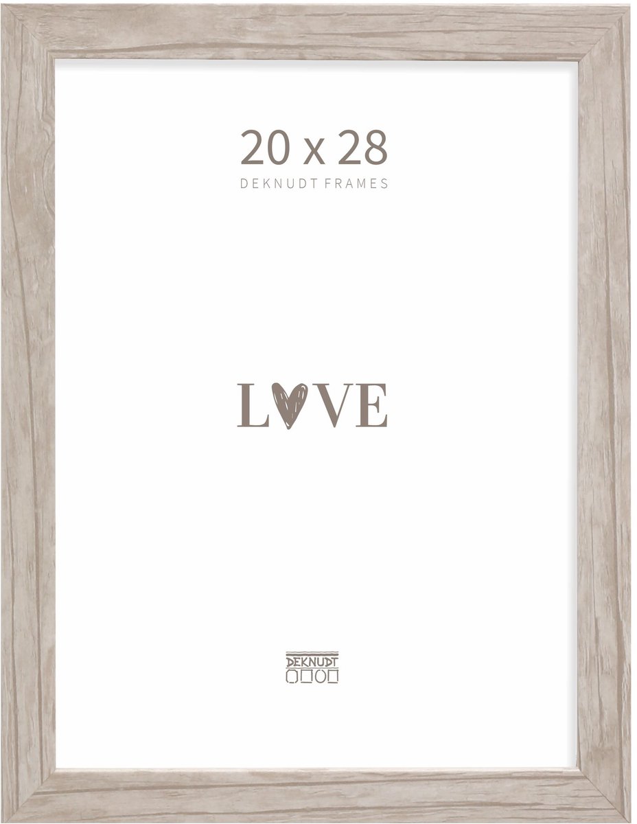 Deknudt Frames fotolijst S45RH1 - naturel - grijs - hout - 20x28 cm