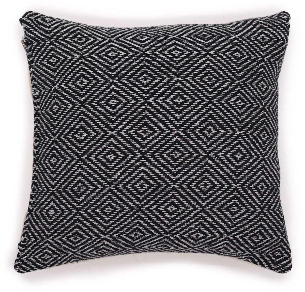 Ancient Wisdom Sierkussenhoes - Doolhof zwart - 40x40cm - decoratie - interieur - kussen - hoes - zwart - kussenhoes
