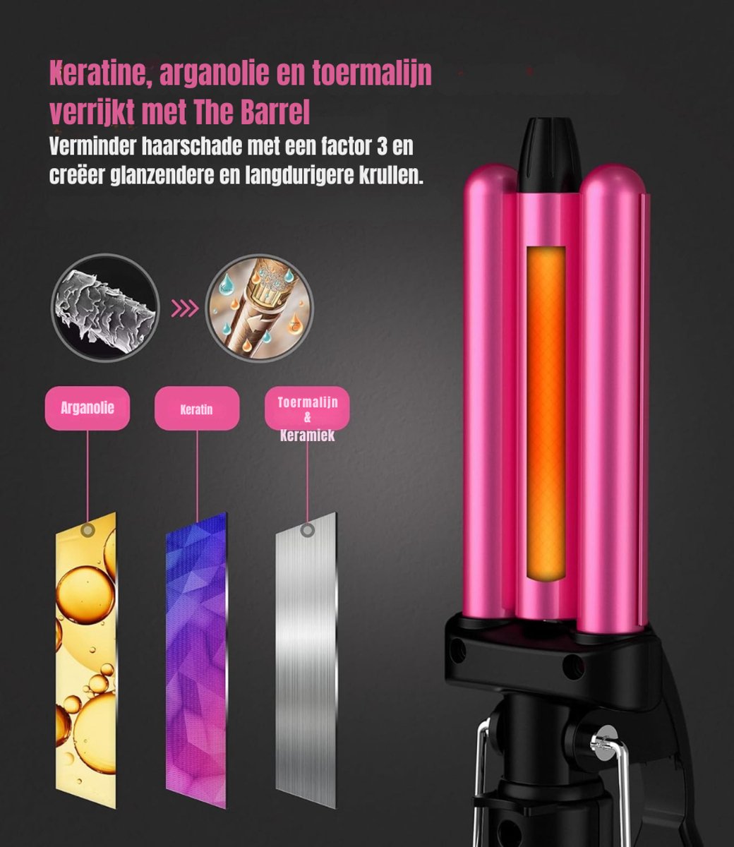 REN Wafeltang Reisformaat 13mm Felroze - afbeelding 2