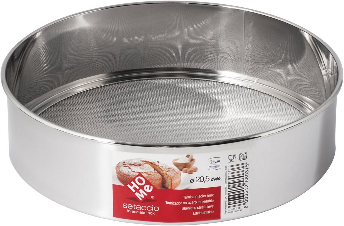 Ronde Keuken Zeef Rvs - Zeef Groot met Fijnmazig Net - 20,5 cm