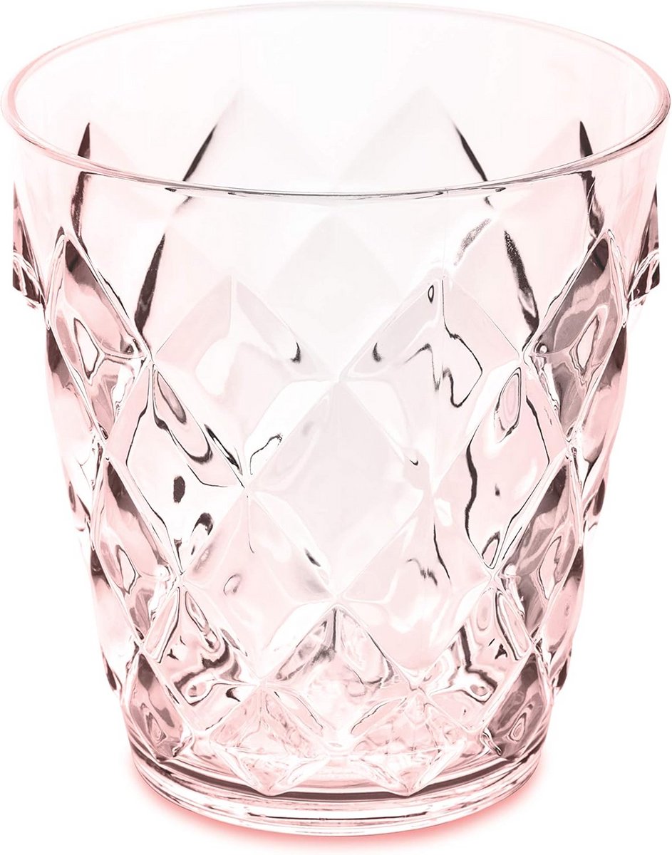 Stapelbaar Drinkglas 200 ml met Diamant-look - BPA-vrij en Vaatwasserbestendig