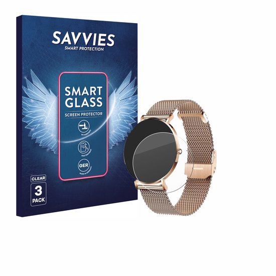 3 Stuks Savvies Screenprotector - geschikt voor Xcoast X-Watch Siona 2 - beschermfolie glas transparant