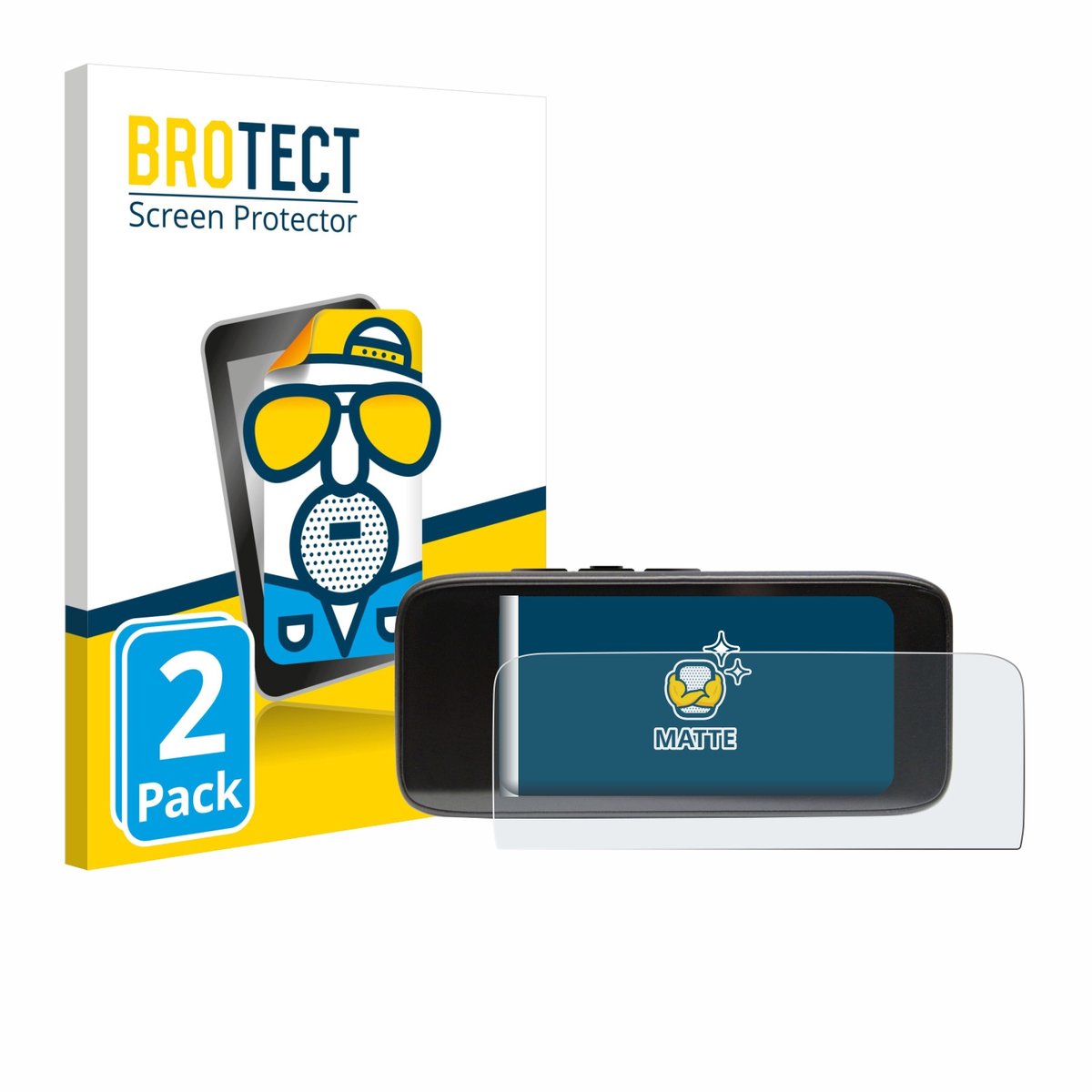 BROTECT - Screenprotector voor Peterson StroboClip HD - Folie Beschermfolie matte 2 Stuks